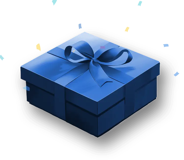 Blue reward gift box